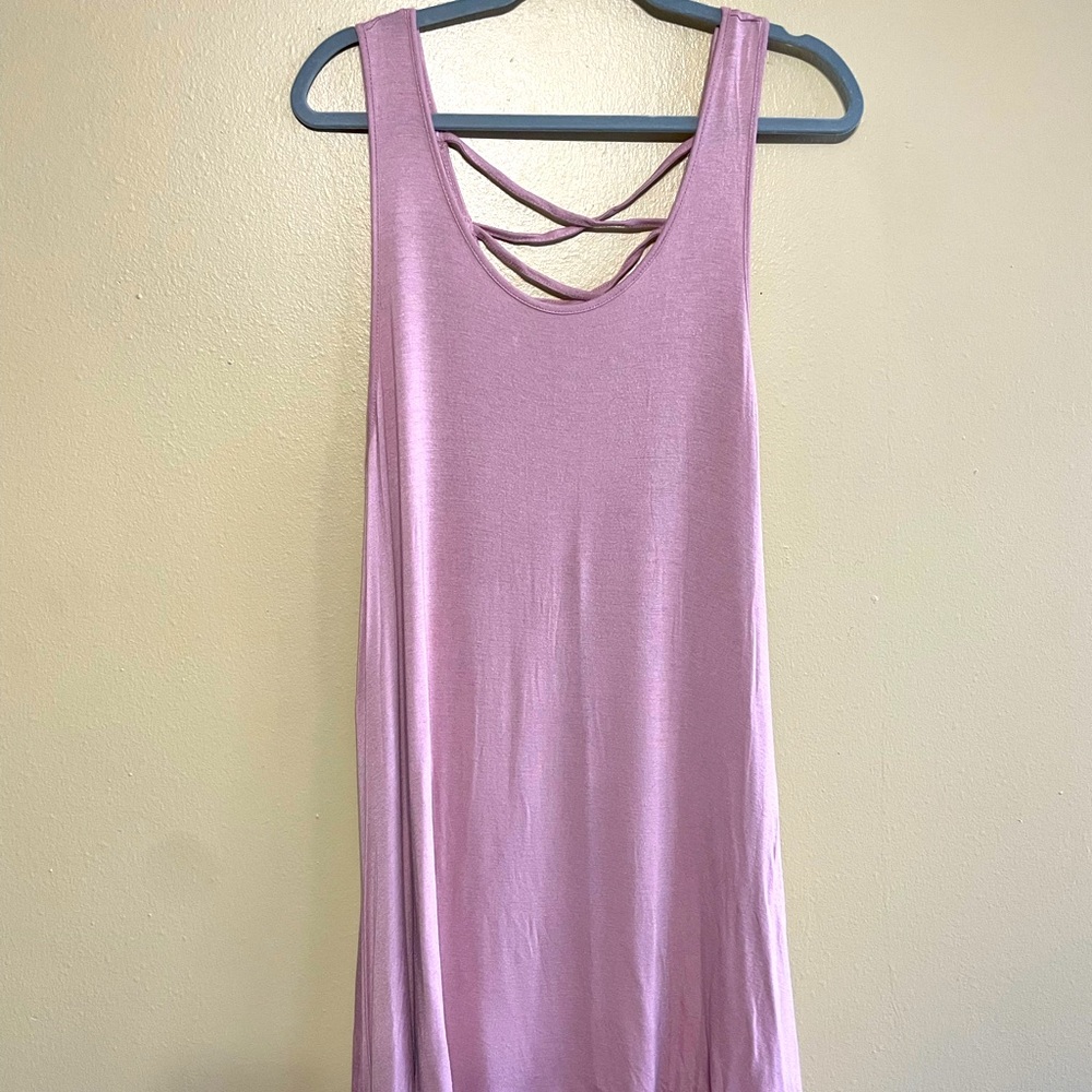 Used pink pale summer dress, cute style in back